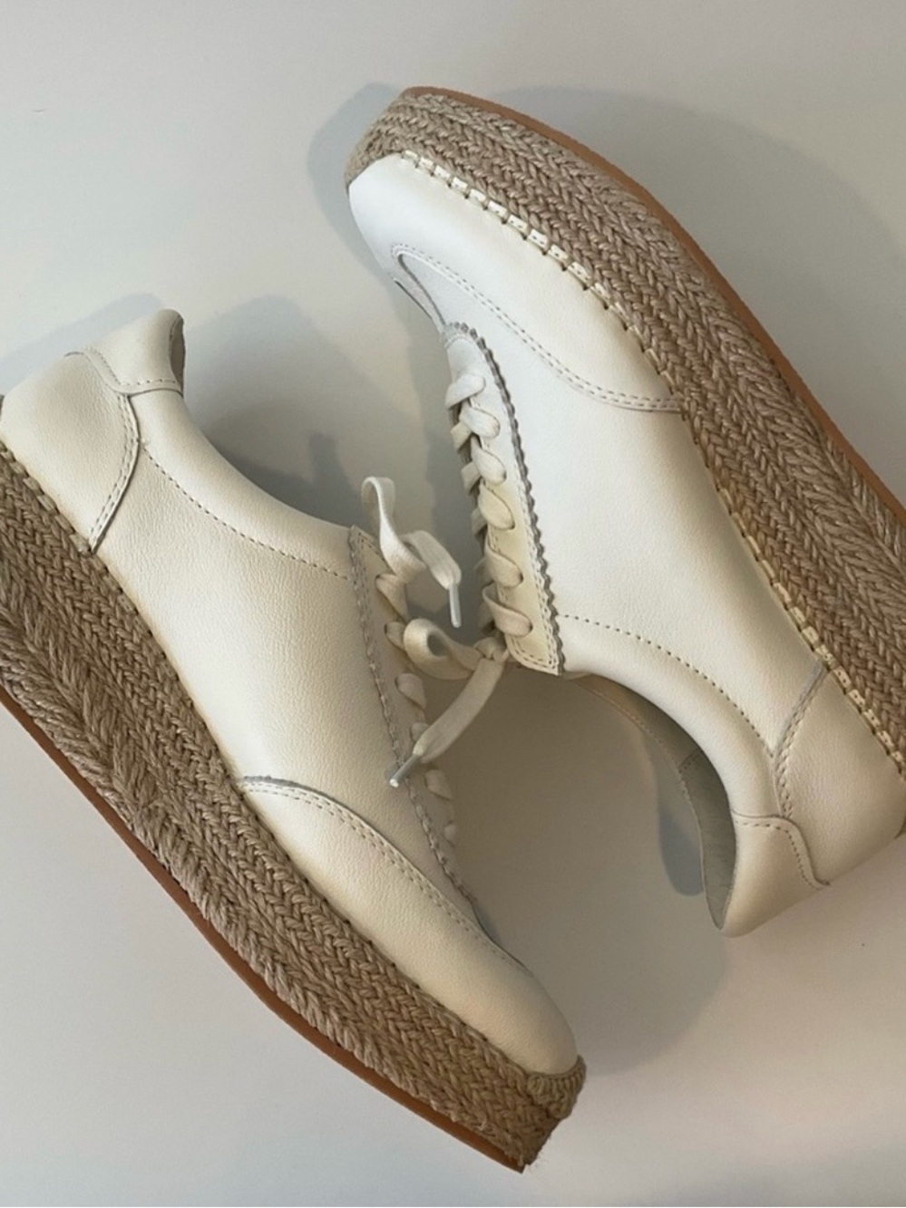 NWT Dolce Vita White Platform Jaja Espadrille Wedge Sneaker - Size: 9.5 - Picture 11 of 14